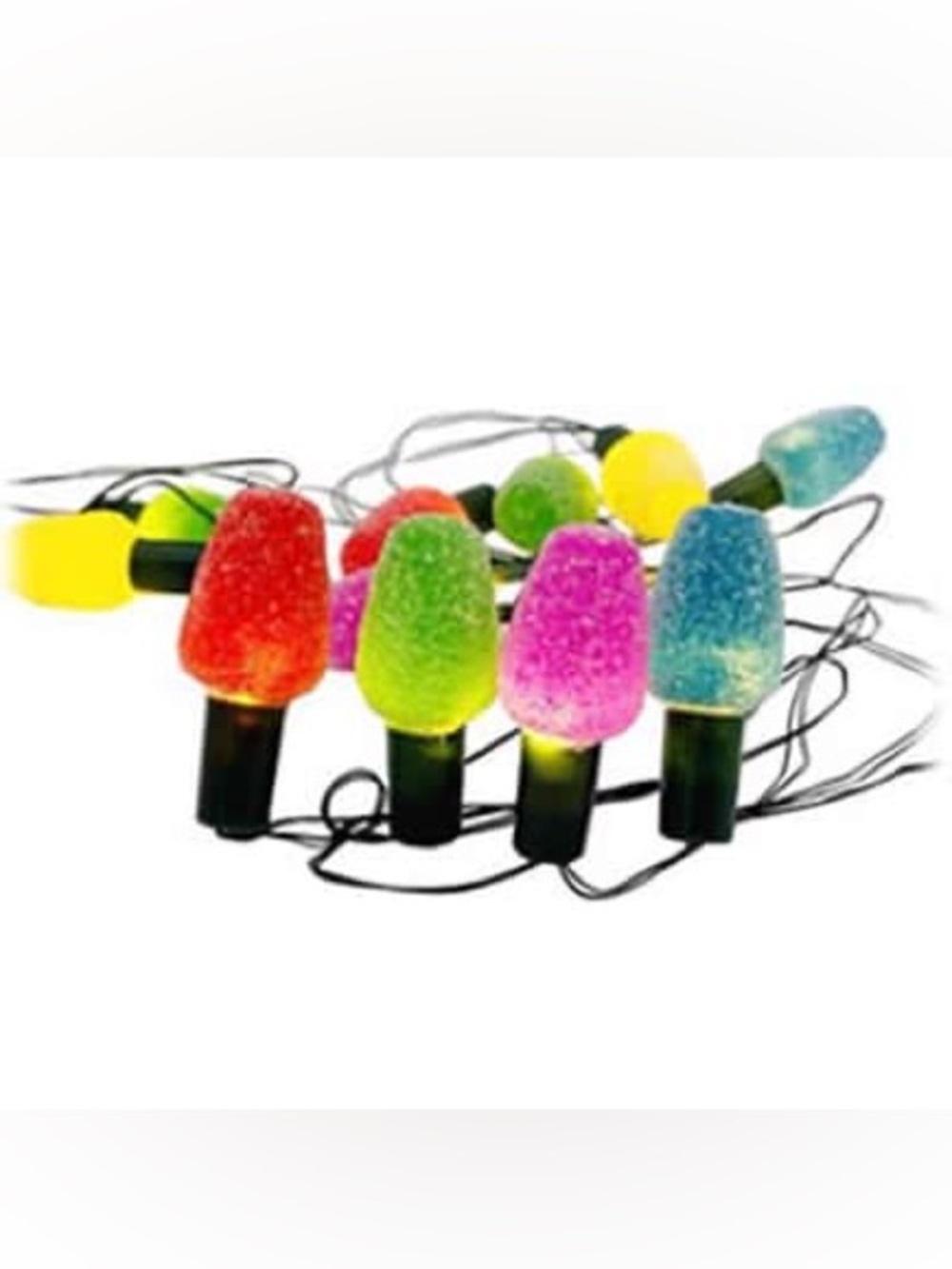 Celebrations LED Holiday Gumdrop String Lights 7ft
